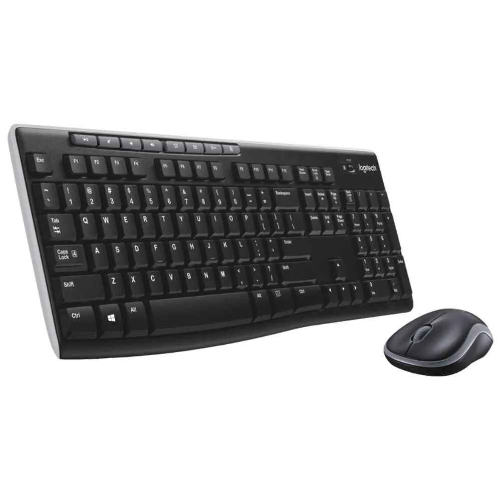 [MK270] COMBO DE TECLADO Y MOUSE, LOGITECH, INALÁMBRICO COLOR NEGRO EN ESPAÑOL.