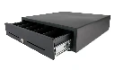 CAJA DE DINERO, CUSTOM AMERICA 20x20x6 VALUE, COLOR NEGRO, ESPACIOS 5 BILLETES/8 MONEDAS, CONECTOR RJ12