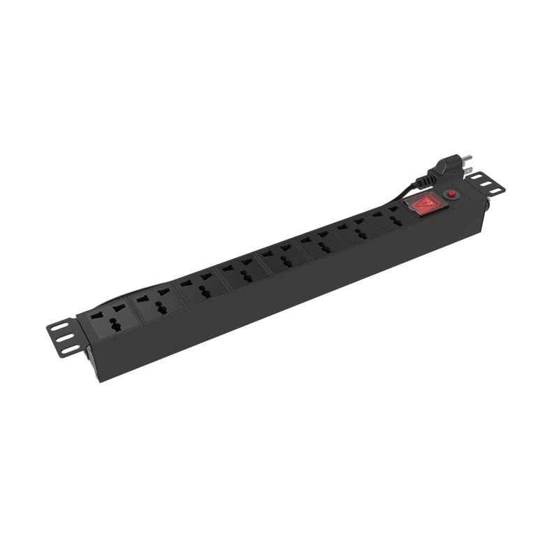 [NPD-21U8U15A] REGLETA PARA RACK NEXXT, 1U, 8 TOMAS UNIVERSALES, CON SUPRESOR DE SOBRETENSIÓN